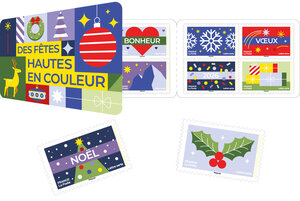Carnet de 12 timbres - Des fêtes hautes en couleur - Lettre verte