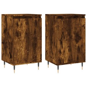 vidaXL Buffets 2 Pièces chêne fumé 40x35x70 cm bois d'ingénierie