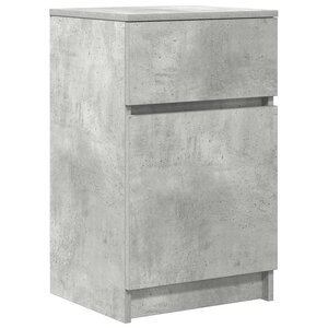 vidaXL Table de chevet gris béton 39x35x65 cm bois d’ingénierie