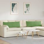 vidaXL Coussins de canapé 2 Pièces Vert clair 120 x 40 cm