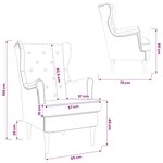 vidaXL Fauteuil Bordeaux Tissu