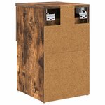 vidaXL Armoire de lit 2 pièces Chêne fumé 29 x 31 5 x 49 cm