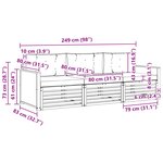 vidaXL Ensemble de canapés d'extérieur 3 pc Naturel et Anthracite