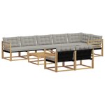 vidaXL Ensemble de canapés d'extérieur 9 pc Blanc et gris clair