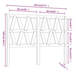 vidaXL Tête de lit Blanc 146x4x100 cm Bois massif de pin