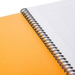 Rhodia Cahier à Spirale (Reliure Intégrale) Notebook Orange - A4+ - Petits Carreaux - 160 pages Détachables