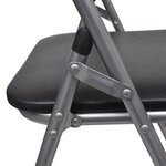 vidaXL Chaises à manger pliables lot de 6 noir similicuir et acier