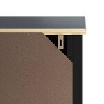 vidaXL Meubles de salle de bain 3 Pièces BERG noir bois de pin massif