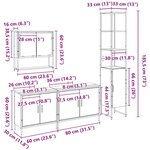 vidaXL Ensemble de mobilier de salle de bain avec stockage 4 Pièces Noir