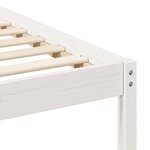 vidaXL Cadre de lit avec tables de chevet Blanc Bois massif en pin