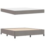 vidaXL Lit à ressorts Taupe 180 x 200 cm tissu