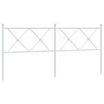 vidaXL Tête de lit métal blanc 180 cm