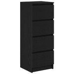 vidaXL Buffet chêne noir 37 5x35x99 cm bois d'ingénierie