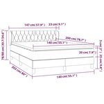 vidaXL Sommier à lattes de lit avec matelas Crème 140x200 cm Tissu