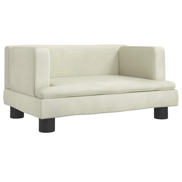 vidaXL Canapé pour enfants crème 60x40x30 cm velours