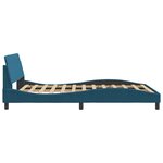 vidaXL Cadre de lit et tête de lit sans matelas bleu 140x200cm velours