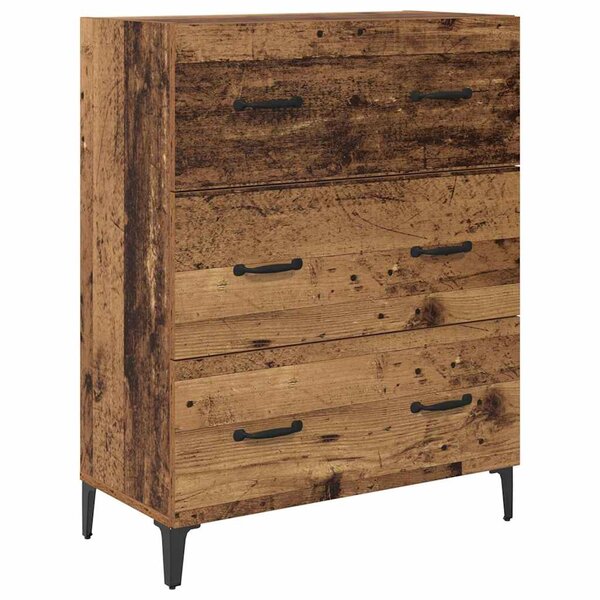 vidaXL Buffet Bois ancien 69 5 x 34 x 90 cm Bois d'ingénierie et fer