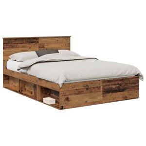vidaXL Cadre de lit Bois ancien 150 x 200 cm Bois d'ingénierie