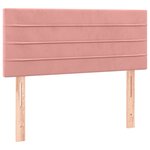 vidaXL Sommier à lattes de lit avec matelas et LED Rose 90x190 cm
