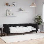 vidaXL Lit de repos noir 90x200 cm velours