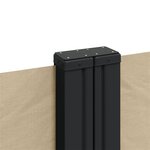 vidaXL Auvent latéral rétractable beige 140x600 cm