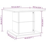 vidaXL Table basse chêne fumé 55 5x55 5x40 cm bois d'ingénierie