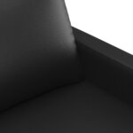 vidaXL Ensemble de canapés 3 Pièces avec coussins Noir Similicuir