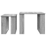 vidaXL Ensemble de tables basses 2 Pièces Gris Sonoma Bois d'ingénierie