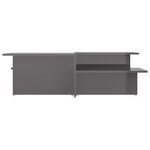 vidaXL Table basse 2 Pièces Gris brillant 111 5x50x33cm Bois d'ingénierie