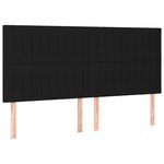 vidaXL Tête de lit à LED Noir 160x5x118/128 cm Tissu