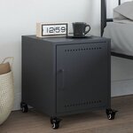vidaXL Table de chevet anthracite 36x39x43 5 cm acier
