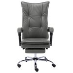 Chaise fauteuil siège de bureau informatique étude anthracite similicuir anthracite 02_0023981