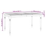 vidaXL Table Batavia 85x85x75 cm Bois de teck solide
