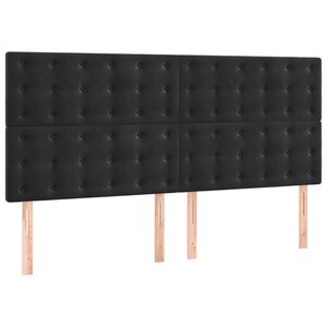 vidaXL Tête de lit Noir 180x5x118/128 cm Velours