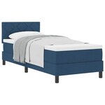 vidaXL Lit à ressorts avec matelas Bleu 80 x 200 cm tissu