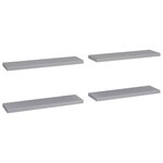vidaXL Étagères murales flottantes 4 Pièces gris 90x23 5x3 8 cm MDF