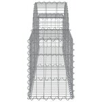 vidaXL Paniers à gabions arqués 3 Pièces 200x30x40/60 cm Fer galvanisé