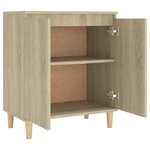 vidaXL Buffet avec pieds en bois Chêne sonoma Bois d'ingénierie