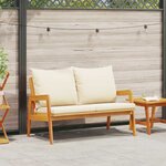 vidaXL Banc de jardin avec coussin Marron Bois d'acacia massif