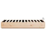 vidaXL Cadre de lit ottoman Naturel 140 x 190 cm Pin massif
