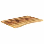 vidaXL Dessus de bureau avec courbe 100x50x2 5 cm manguier massif brut