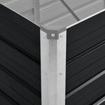 vidaXL Lit surélevé de jardin Anthracite 320x80x77 cm Acier galvanisé