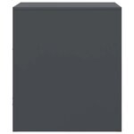 vidaXL Tables de chevet 2 Pièces anthracite 34 5x39x44 cm acier
