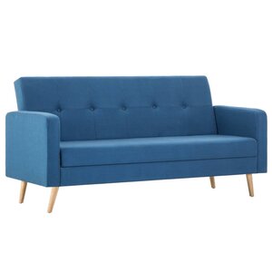 vidaXL Canapé Tissu Bleu