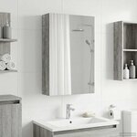 vidaXL Armoire Miroir de Salle de Bain Gris Sonoma 30 x 10 5 x 50 cm