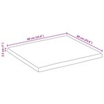 vidaXL Dessus de table bord vivant 60x60x2 5 cm bois de manguier brut