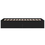 vidaXL Cadre de lit sans matelas noir 100x200 cm