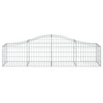 vidaXL Paniers à gabions arqués 4 Pièces 200x50x40/60 cm fer galvanisé