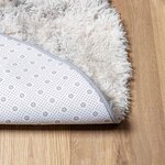 vidaXL Tapis shaggy à poils longs NAVARRA gris clair 120x120 cm