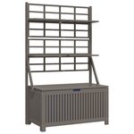 vidaXL Boîte de rangement et treillis Gris 99x50x160 cm Acacia massif